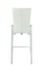 Contemporary Motion Back Bar Stool w/ Chrome Frame MOLLY-BS-WHT-CHM