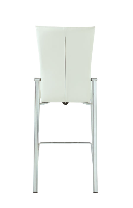 Contemporary Motion Back Counter Stool w/ Chrome Frame MOLLY-CS-WHT-CHM