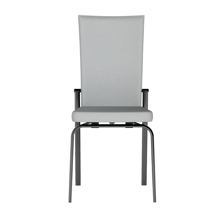 Motion-Back Side Chair w/ Black Chrome Frame - 2 per box MOLLY-SC-BKC-GRY