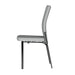 Motion-Back Side Chair w/ Black Chrome Frame - 2 per box MOLLY-SC-BKC-GRY