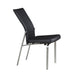 Contemporary Motion-Back Side Chair w/ Brushed Steel Frame - 2 per box MOLLY-SC-BLK-BSH