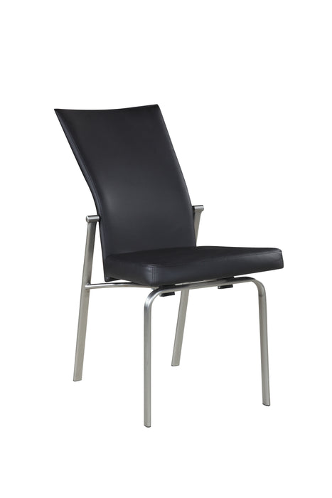 Contemporary Motion-Back Side Chair w/ Brushed Steel Frame - 2 per box
