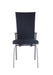 Contemporary Motion-Back Side Chair w/ Brushed Steel Frame - 2 per box MOLLY-SC-BLK-BSH