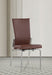 Contemporary Motion-Back Side Chair w/ Brushed Steel Frame - 2 per box MOLLY-SC-BRW-BSH