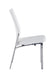 Contemporary Motion-Back Side Chair w/ Brushed Steel Frame - 2 per box MOLLY-SC-WHT-BSH