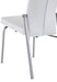 Contemporary Motion-Back Side Chair w/ Brushed Steel Frame - 2 per box MOLLY-SC-WHT-BSH