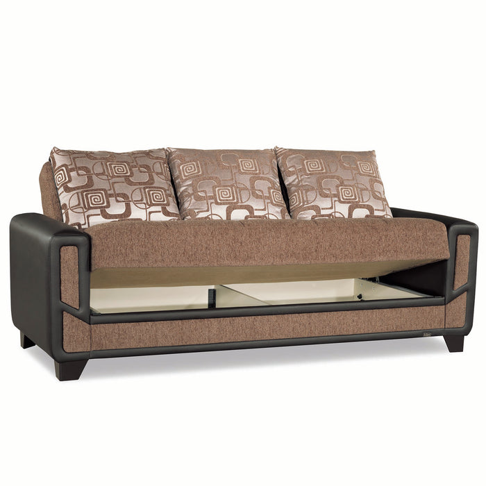 Ottomanson Mondo Modern Collection Upholstered Convertible Sofabed with Storage
