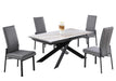 Dining Set w/ Extendable Table & 4 PU Upholstered Chairs MONICA-5PC-PU