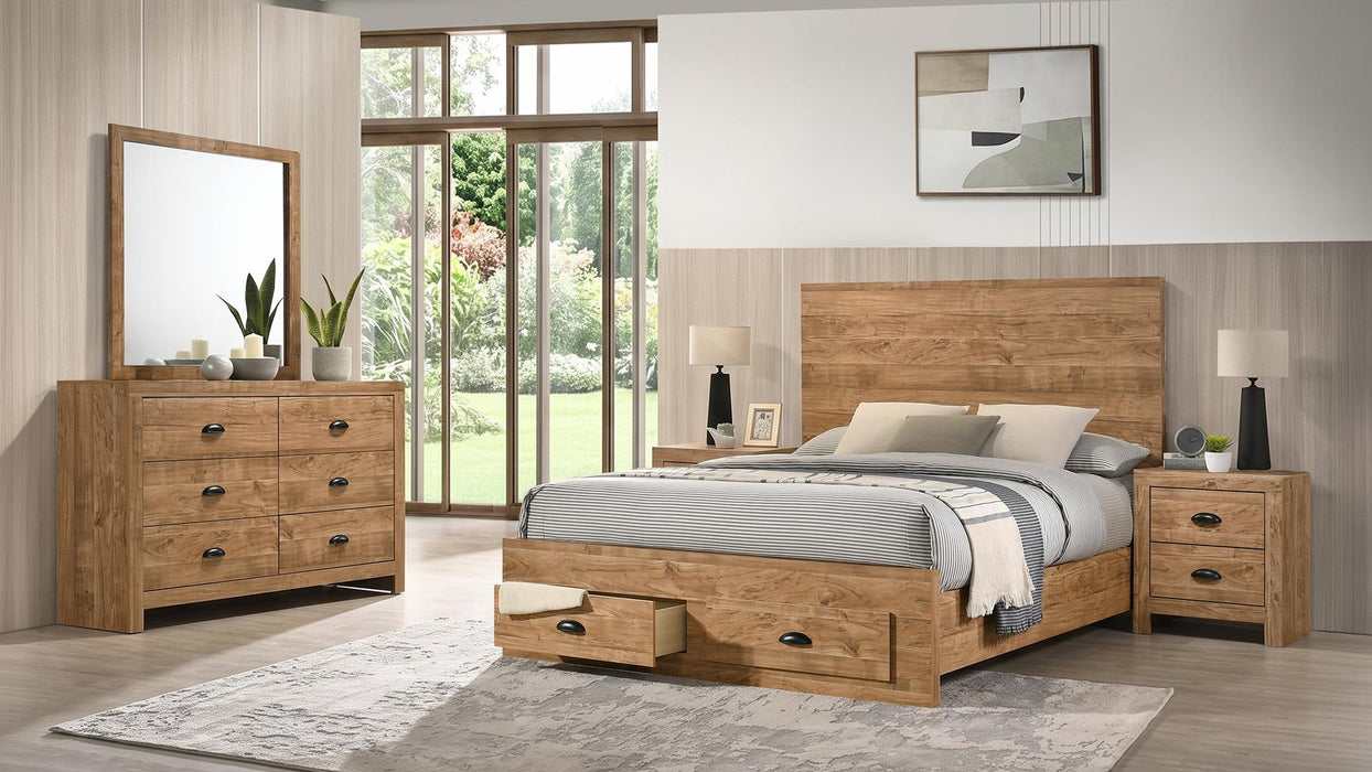 Montana Bedroom Set – Montana Full 4 Pc Bedroom Set Natural by Galaxy Home Furnishings