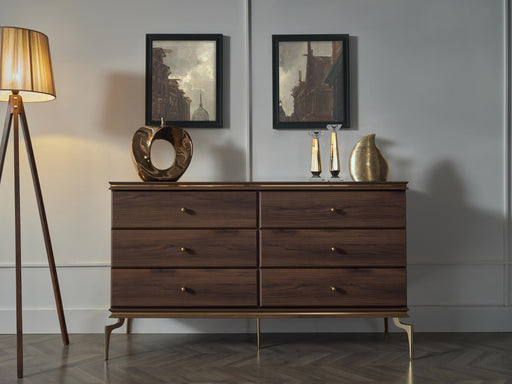 Montego 6 Drawer Dresser - Montego Walnut