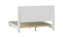 Modern Upholstered Gloss White King Bed w/ LED Lights MOSCOW-KG-BED