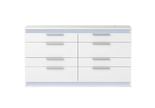 Modern Gloss White 8-Drawer Dresser MOSCOW-DRS