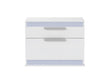 Modern Gloss White 2-Drawer Nightstand MOSCOW-NS