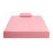 Leo 7" Pink Gel-Infused Memory Foam Mattress and Pillow Set