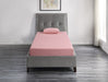 Leo 7" Pink Twin Gel-Infused Memory Foam Mattress and Pillow Set