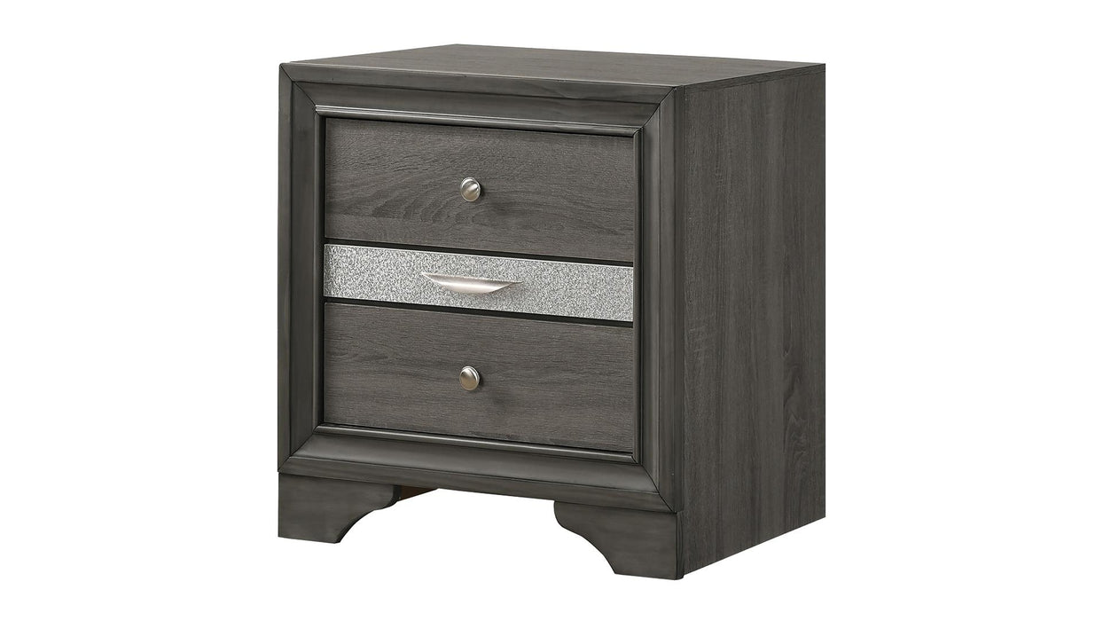 Matrix Nightstand – Matrix Nightstand Gray by Galaxy Home Furnishings