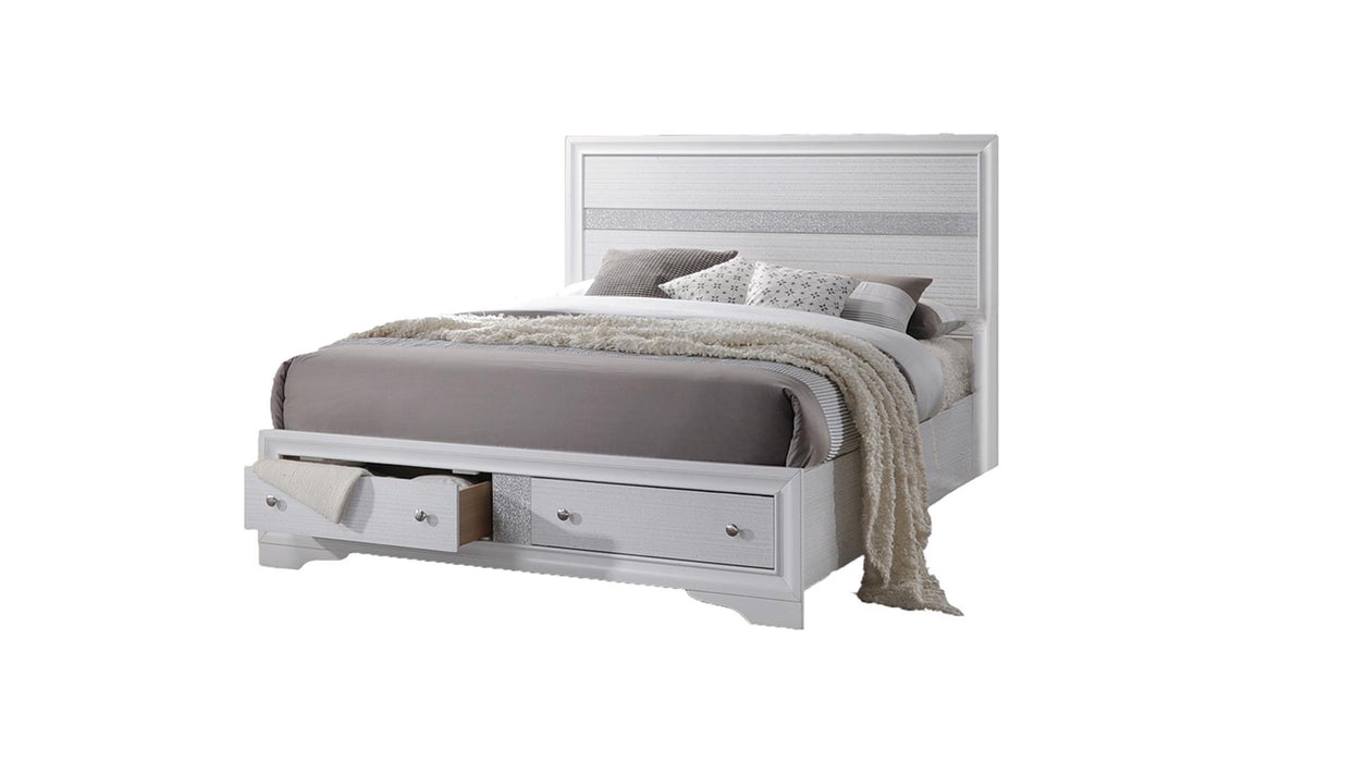 Matrix Bed – Matrix Full Bed White by Galaxy Home Furnishings
