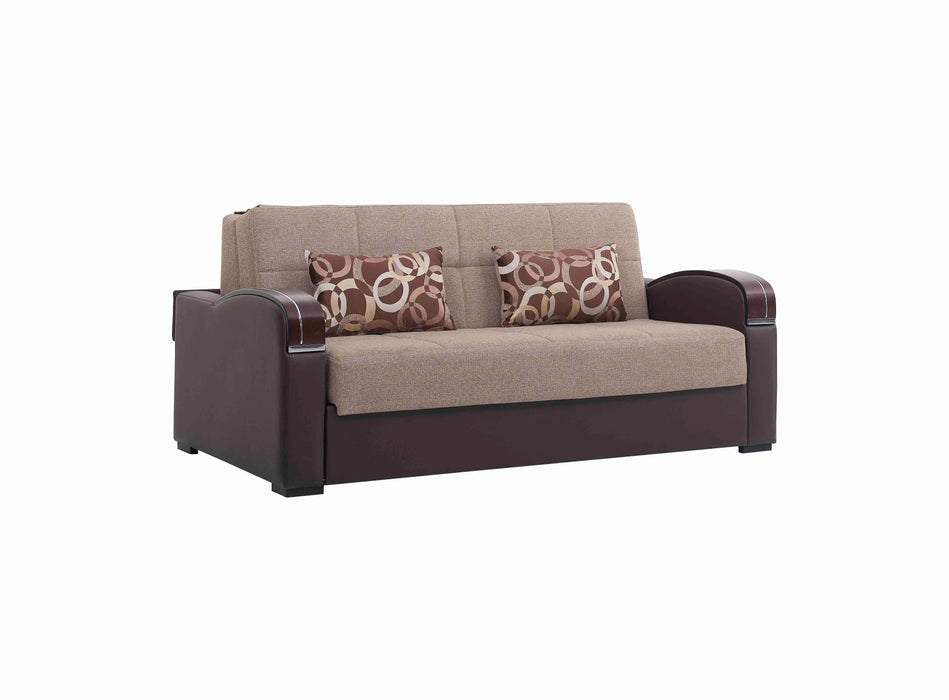 Ottomanson Sleep Plus Collection Upholstered Convertible Sofabed with Storage