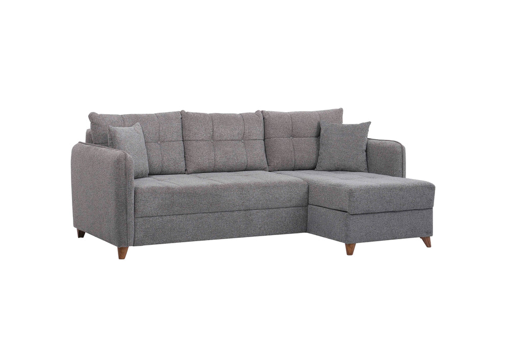 Ottomanson Brooklyn Collection Upholstered Convertible Chaise Lounge with Storage