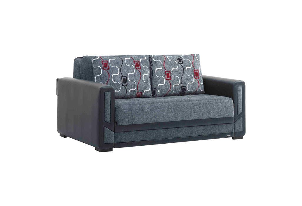 Ottomanson Mondomax Collection Upholstered Convertible Loveseat with Storage