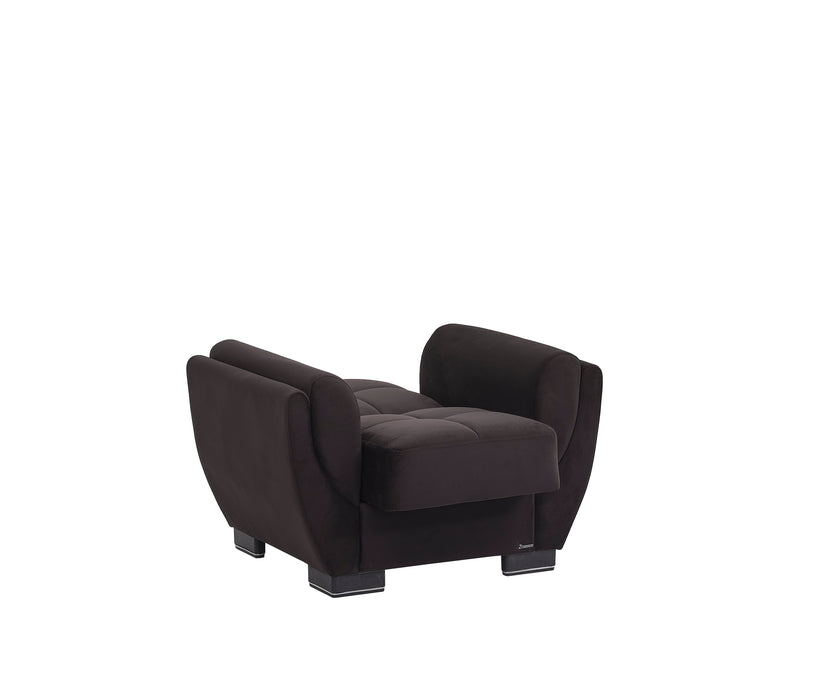 Ottomanson Armada Air Collection Upholstered Convertible Armchair with Storage