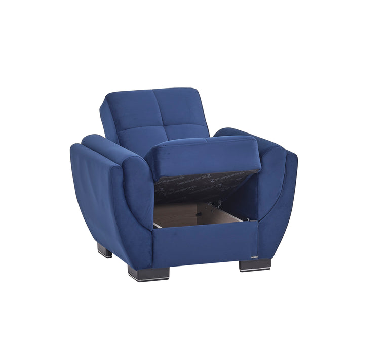 Ottomanson Armada Air Collection Upholstered Convertible Armchair with Storage