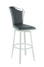 Contemporary Swivel Counter Stool w/ Design Back NADIA-CS-GRY