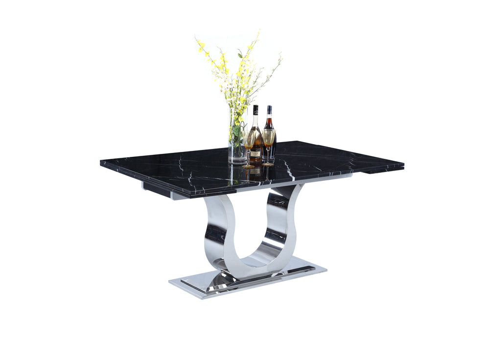 Contemporary Marble Top Extendable Dining Table NADIA-DT