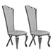 Contemporary Tall-Back Side Chair w/ Cabriole Legs - 2 per box NADIA-SC-GRY-BKC