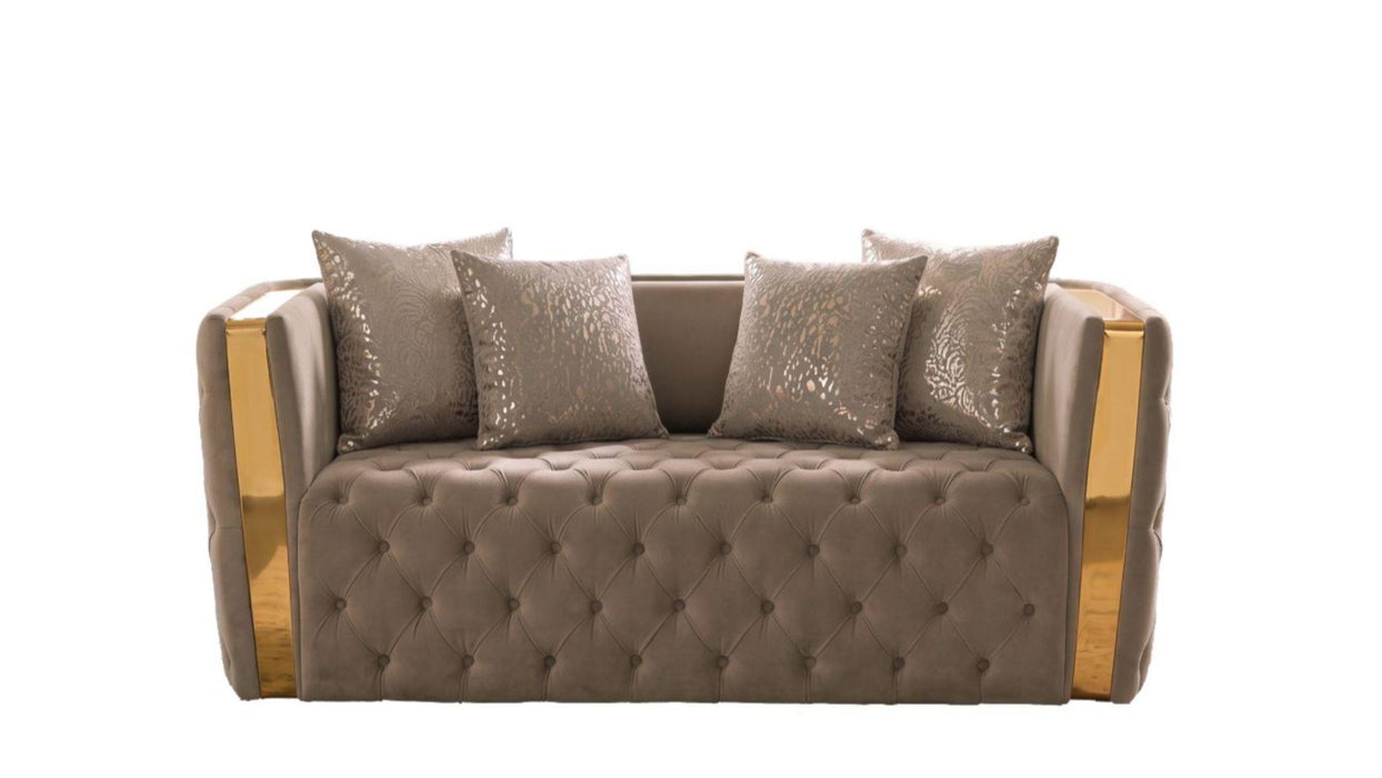 Naomi Loveseat – Naomi Loveseat Taupe - C by Galaxy Home Furnishings
