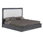 Queen Size Bed w/ Upholstered Headboard & LED Lights NAPLES-BED-QN