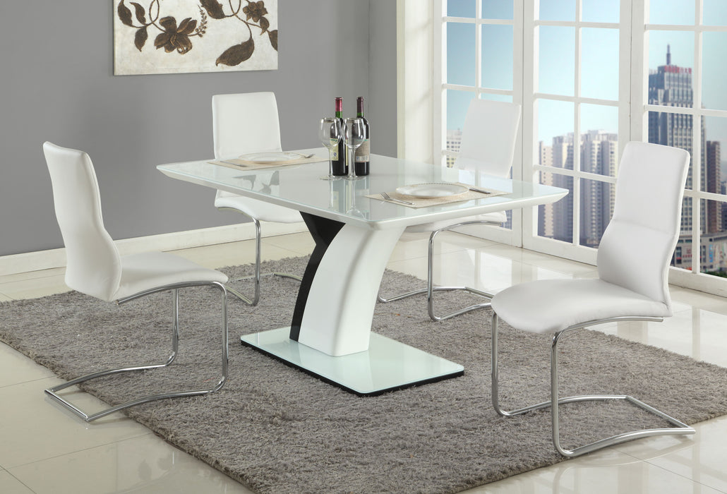 Modern Dining Table w/ Starphire Glass Top