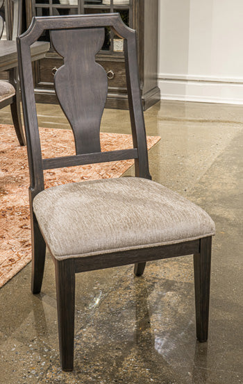 Wickenger Dining Chair - Light Gray/Dark Brown