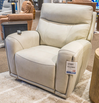 Pincara Power AutoGlide Recliner with Audio System - Bone
