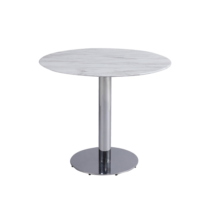 Marble Top Bistro Table w/ Steel Base NOEMI-DT