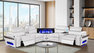 Nova Sectional – Nova Sectional with 1 Console (Fridge) - White by Galaxy Home Furnishings