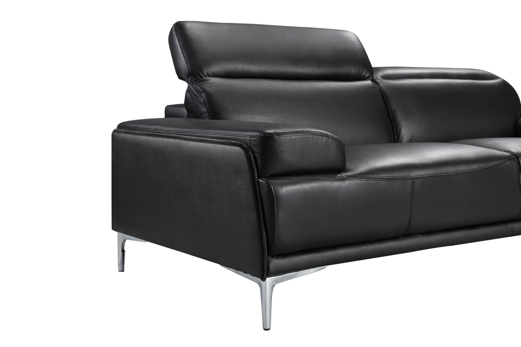 Nicolo Love Seat in Black 18982-L