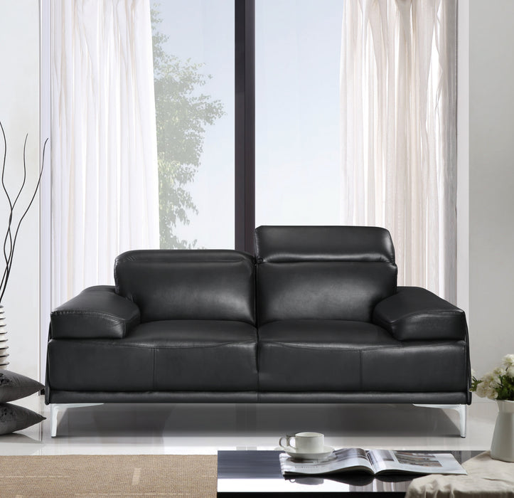 Nicolo Love Seat in Black 18982-L