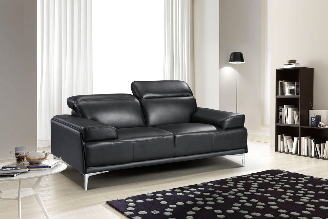 Nicolo Love Seat in Black 18982-L