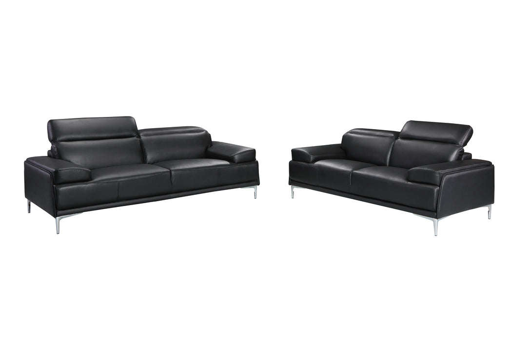 Nicolo Love Seat in Black 18982-L