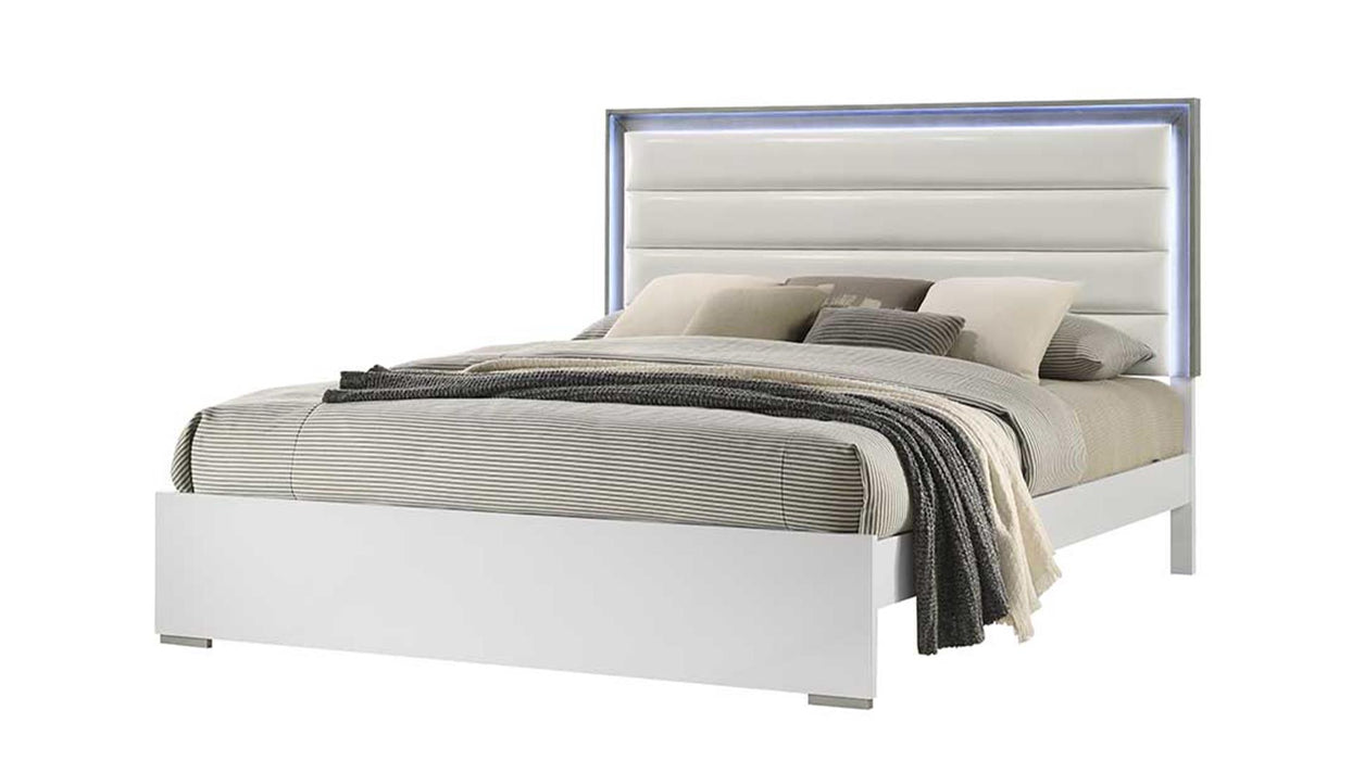 Olivia Bed – Olivia Queen Bed in White by Galaxy Home Furnishings