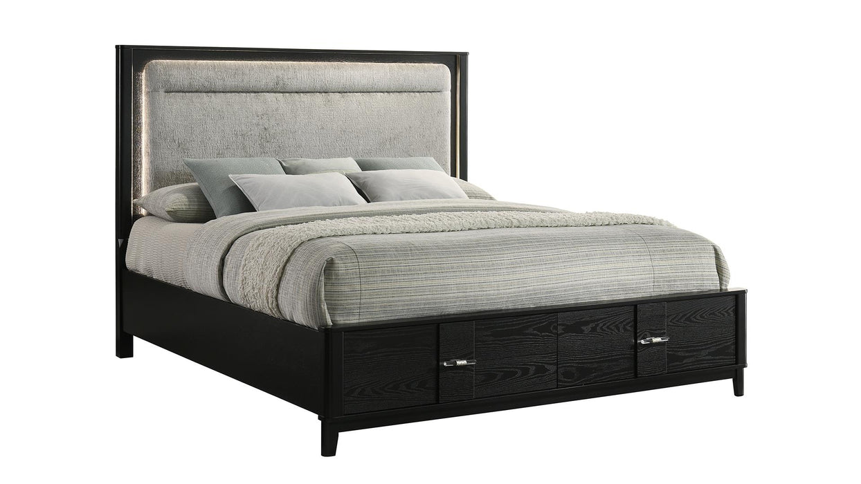 Opel Bed – Opel Queen Bed Black by Galaxy Home Furnishings