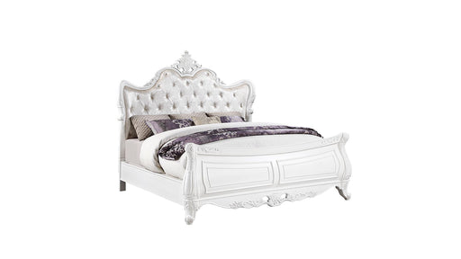 Opulence Bed – Opulence King Bed White by Galaxy Home Furnishings