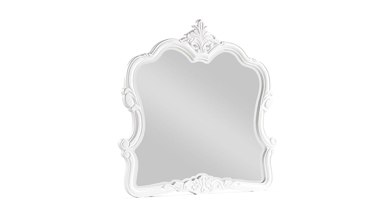 Opulence Mirror – Opulence Mirror in White by Galaxy Home Furnishings