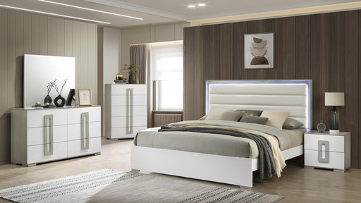 Olivia Bedroom Set – Olivia Full 5 Pc Bedroom Set in White by Galaxy Home Furnishings
