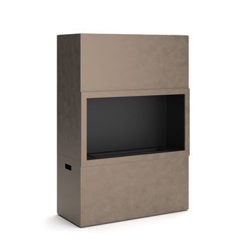 Midnight Mountain Freestanding Fireplace - Light Brown
