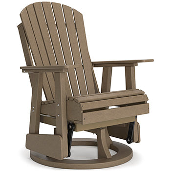 Hyland Wave Outdoor Glider Loveseat - Brown/Beige