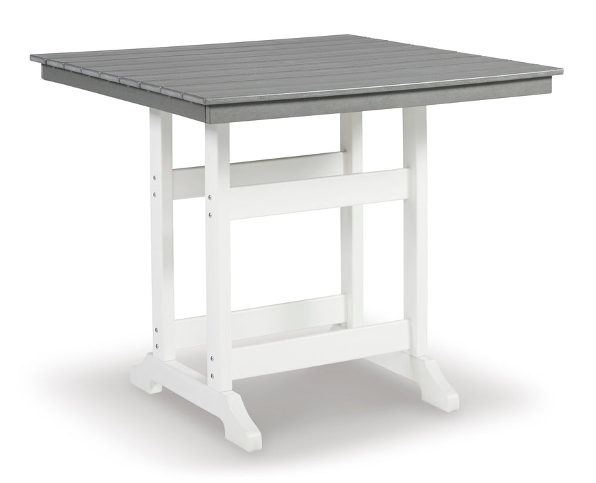 Transville Outdoor Counter Height Dining Table with 4 Barstools