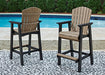 Fairen Trail Outdoor Counter Height Bar Stool (Set of 2) - Black/Gray;Brown/Beige
