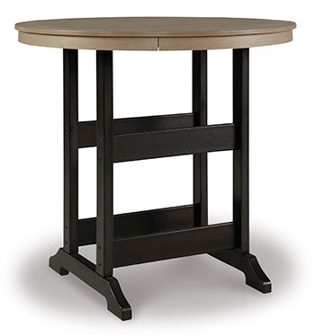 Fairen Trail Outdoor Counter Height Bar Stool (Set of 2) - Black/Gray;Brown/Beige
